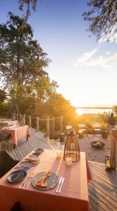 Dining area at Little DumaTau, Botswana