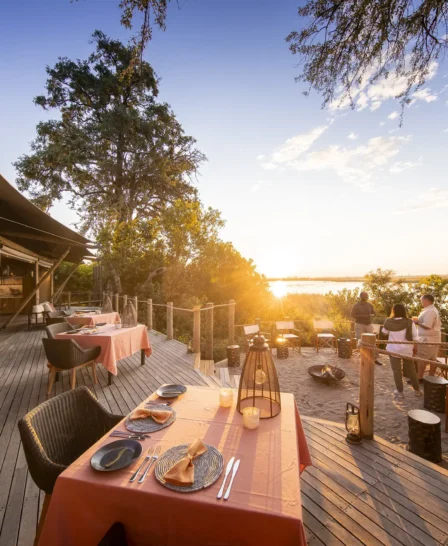 Dining area at Little DumaTau, Botswana