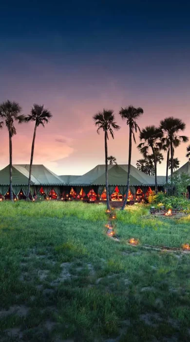 Mess tent at Jacks Camp, Botswana