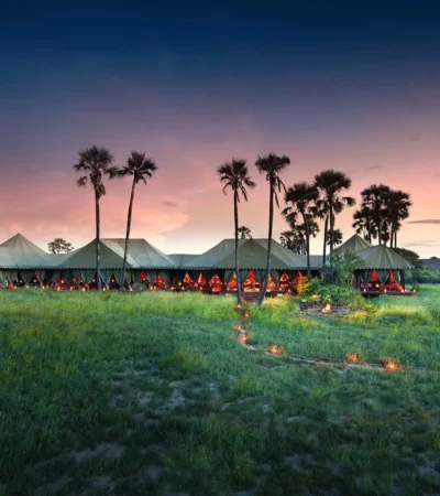 Mess tent at Jacks Camp, Botswana