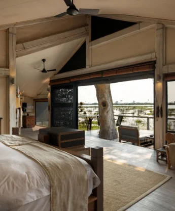 main bedroom, abu camp, okavango delta, botswana