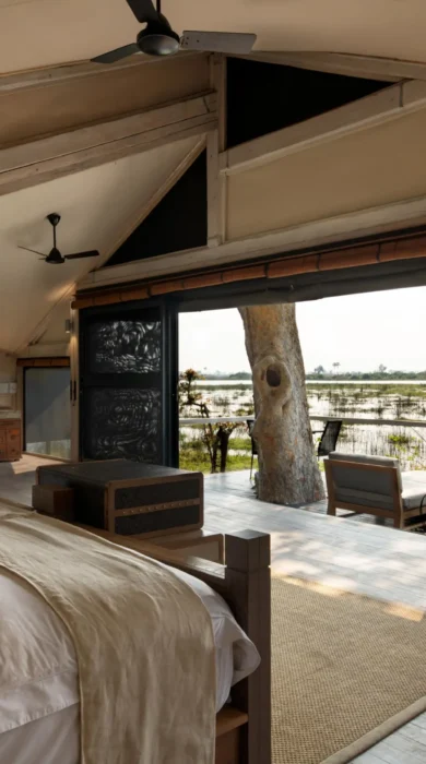 main bedroom, abu camp, okavango delta, botswana