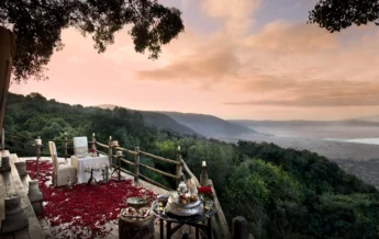 ngorongoro crater lodge private dining decking tanzania yellow zebra safaris