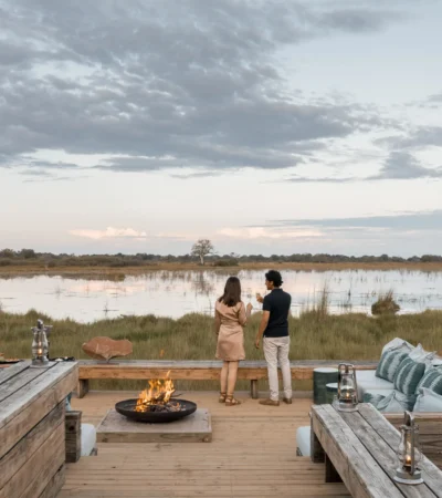viewing platform, vumbura plains, okavango delta, botswana