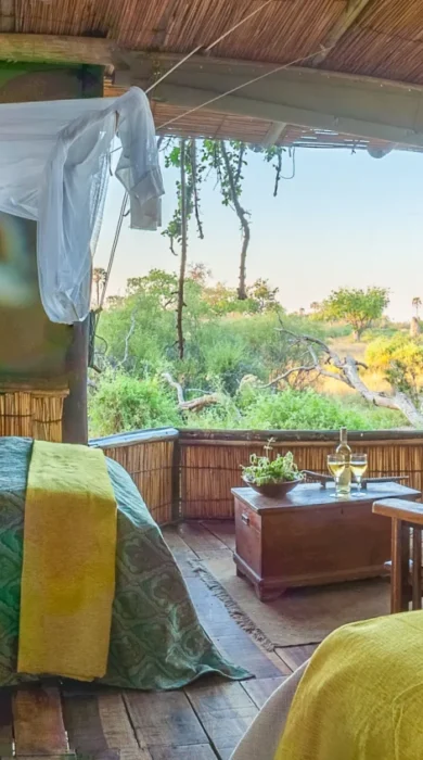 delta camp twin room botswana yellow zebra safaris