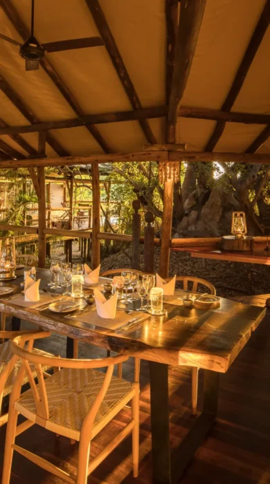 kanana dining area botswana yellow zebra safaris