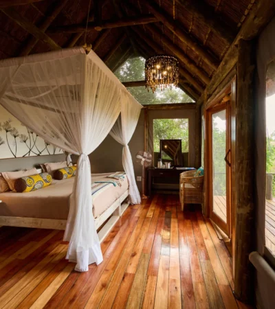 Bedroom, Nxamaseri Island Lodge, Okavango Delta, Botswana