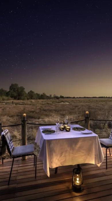 Evening Dining, Khwai Lediba, Khwai, Botswana