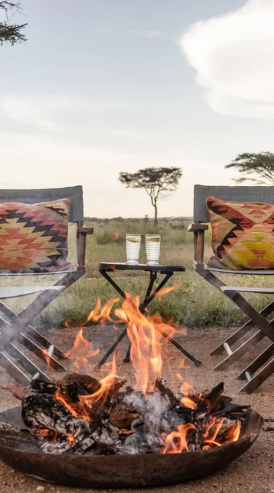 Nyasi Migrational Camp, firepit, Serengeti, Tanzania
