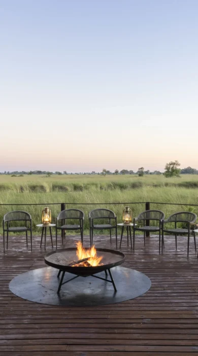Firepit, Okuti Camp, Moremi Game Reserve, Botswana