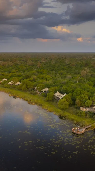 Aerial view of Duma Tau, Botswana