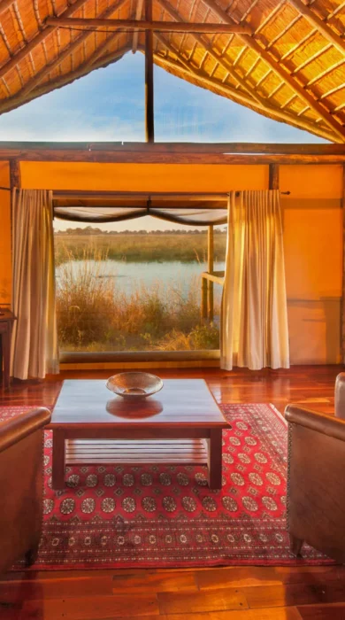 Main Bedroom Front, Lagoon Camp, Kwando Reserve, Botswana