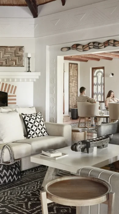 Sanctuary Chobe Chilwero guest area lounge