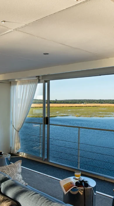 Zambezi queen lounge botswana yellow zebra safaris