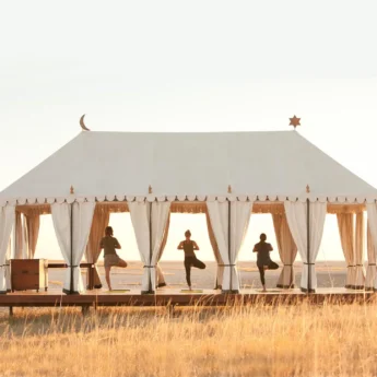Yoga, San Camp, The Pans, Botswana