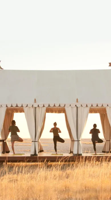 Yoga, San Camp, The Pans, Botswana
