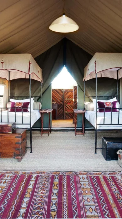 Twin Tent, Camp Kalahari, Makgadikgadi Pans, Botswana