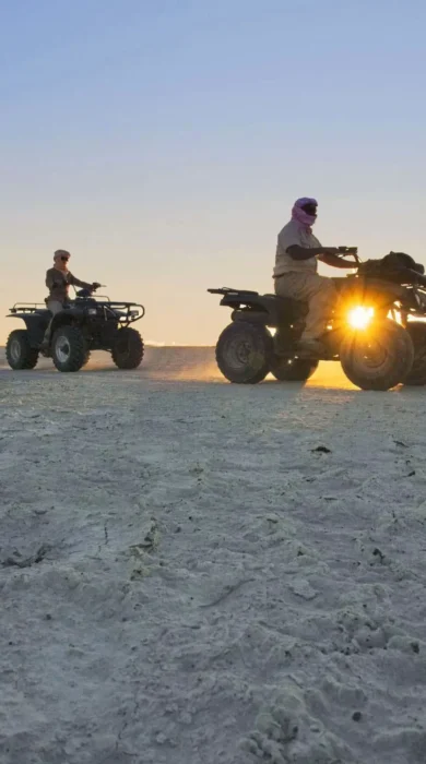 Quad Biking, Camp Kalahari, Makgadikgadi Pans, Botswana
