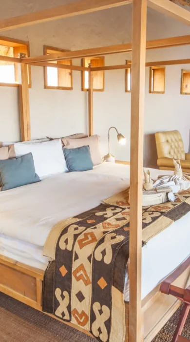 tau pan double room botswana yellow zebra safaris