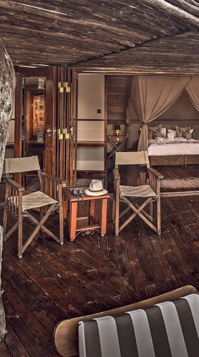 standard suite, deception valley lodge, central kalahari, botswana