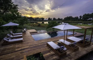 Swimming pool, Qorokwe, Okavango Delta, Botswana