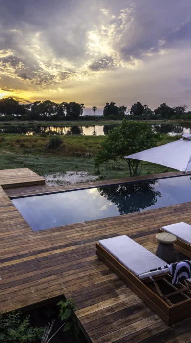 Swimming pool, Qorokwe, Okavango Delta, Botswana