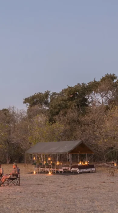 letaka safaris camp fire botswana yellow zebra safaris