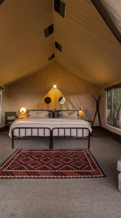little machaba double bedroom botswana yellow zebra safaris