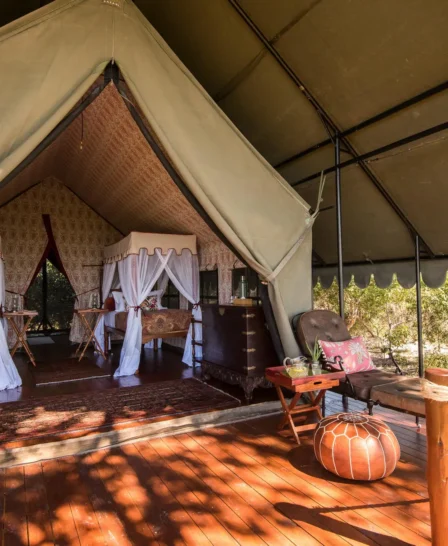 twin tent, dukes camp, okavango delta, botswana