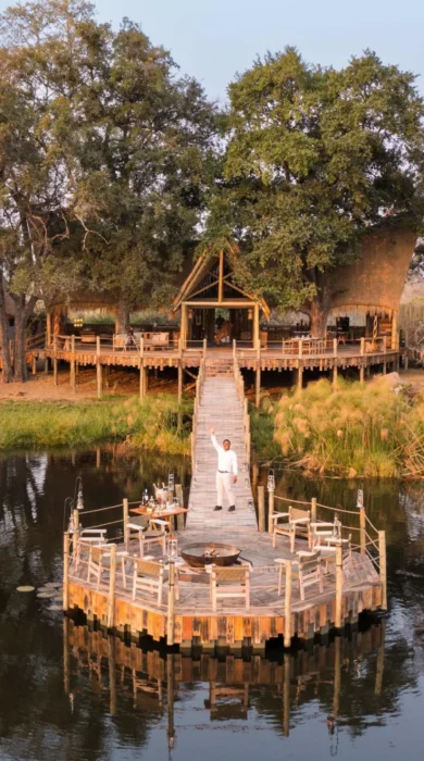 Aerial, Sitatunga Private Island Camp, Okavango Delta, Botswana