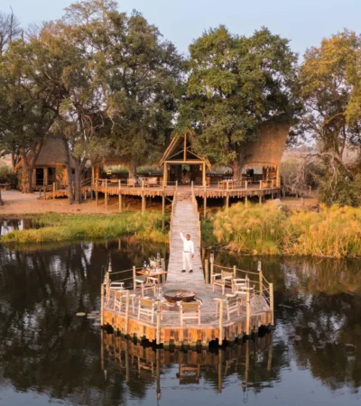 Aerial, Sitatunga Private Island Camp, Okavango Delta, Botswana