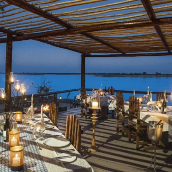 dining area chiawa camp zambia yellow zebra safaris