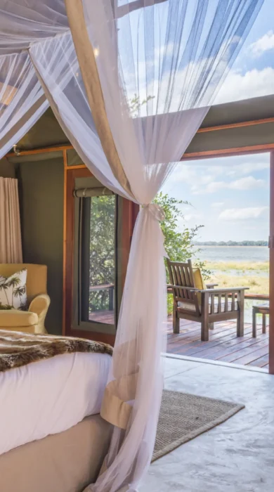 royal zambezi lodge bedroom view zambia yellow zebra safaris