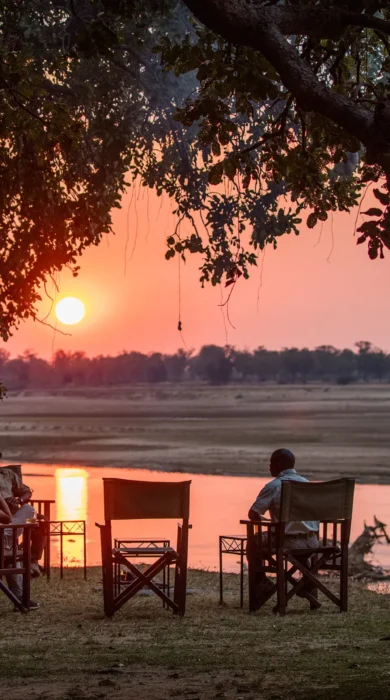 Tafika Camp sunset zambia yellow zebra safaris