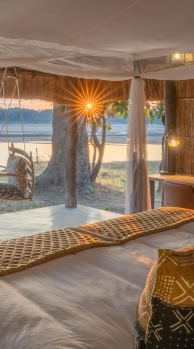safari room, time and tide kakuli bush camp, south luangwa national park, zambia