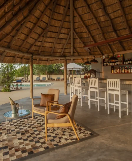 kafunta river lodge bar area yellow zebra safaris