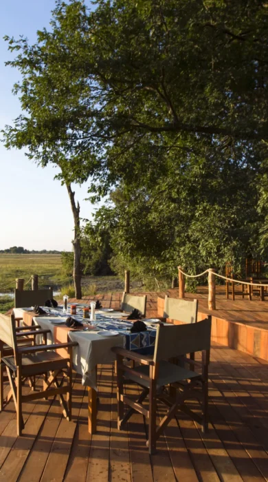 dining area musekese zambia yellow zebra safaris
