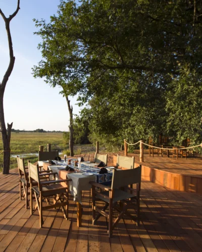dining area musekese zambia yellow zebra safaris