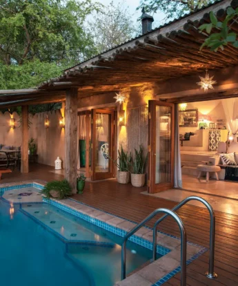 Nut House swimming pool, Tongabezi, Zambia