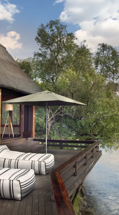 Royal Chundu Island Lodge room deck