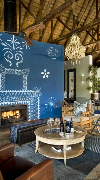 Royal Chundu Island Lodge fire place