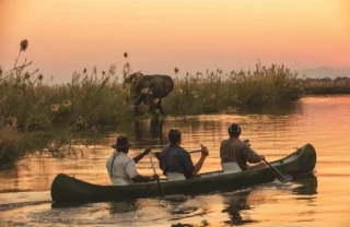 Canoeing in Mana Pools, Tembo Plains Camp