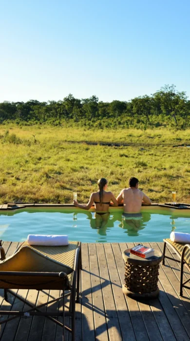 khulu bush camp pool zimbabwe yellow zebra safaris