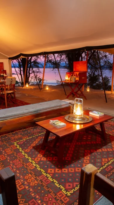sapi explorers camp lounge zimbabwe yellow zebra safaris