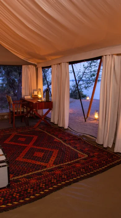 sapi explorers camp bedroom view zimbabwe yellow zebra safaris