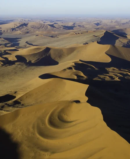 aerial view of sossusvlei, namibia safaris, africa