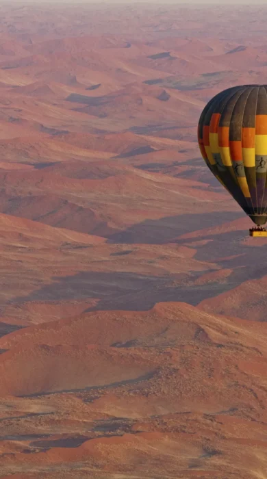 ballooning over sossusvlei, namibia safari holidays
