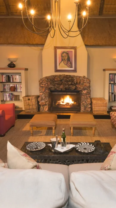 fireplace, little ongava, etosha national park, namibia