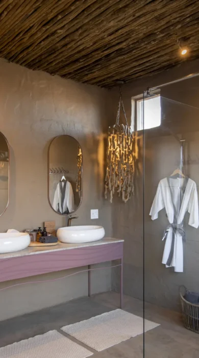 Bathroom, Little Kulala, Sossusvlei, Namibia