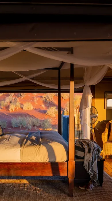 private room, wolwedans dune camp, sossusvlei, namibia